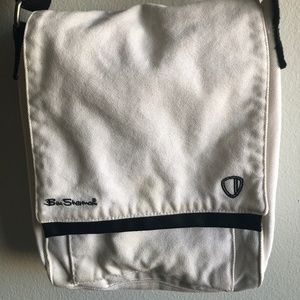 Ben Sherman White Canvas Adjustable Shoulder Bag